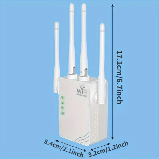 WLAN Extender mit EU-Stecker – Signalverstärker für bis zu 930 m² und 88 Geräte – Bild 2