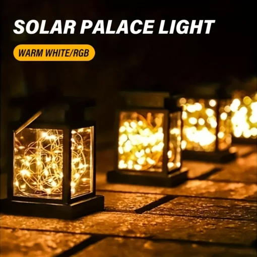 Solar Handlaternen – 2er-Set mit flackerndem LED-Flammen-Effekt
